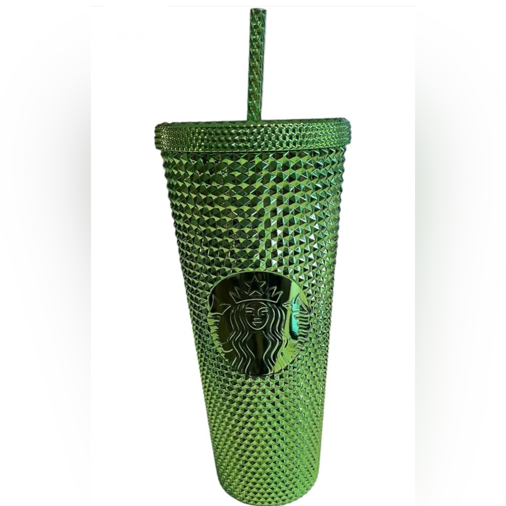 Starbucks Studded 2023 Tumbler with Straw, Green Metallic 24 Fl oz